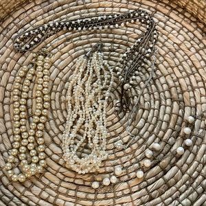 Lot of pearl costume jewelry